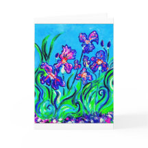 Lee's Irises Greeting Card