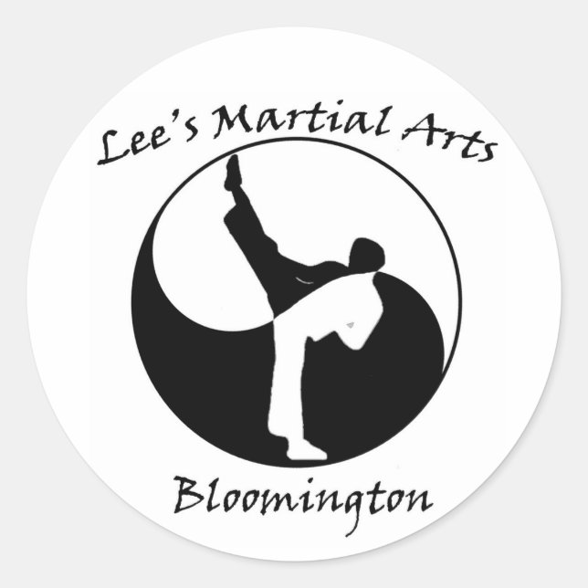 Lee's Martial Arts Logo Classic Round Sticker (Front)