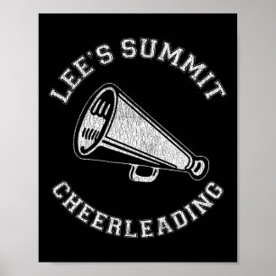 Lee's Summit Cheer Distressed Retro 90's Cheerlead Poster