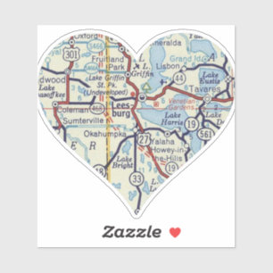 Leesburg Florida Vintage Map