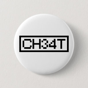 LEET CHEAT 6 CM ROUND BADGE