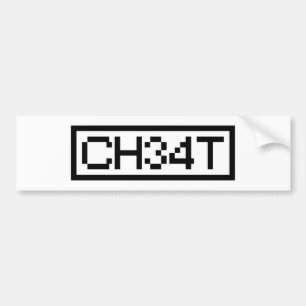 LEET CHEAT BUMPER STICKER