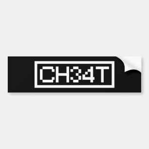 LEET CHEAT BUMPER STICKER