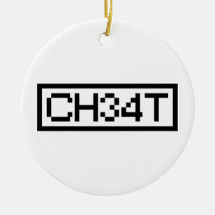 LEET CHEAT CERAMIC ORNAMENT