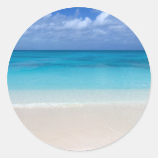Leeward Beach | Turks and Caicos Photo Classic Round Sticker