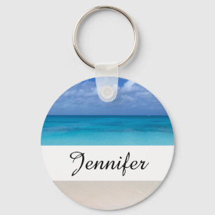 Leeward Beach   Turks and Caicos Photo Key Ring