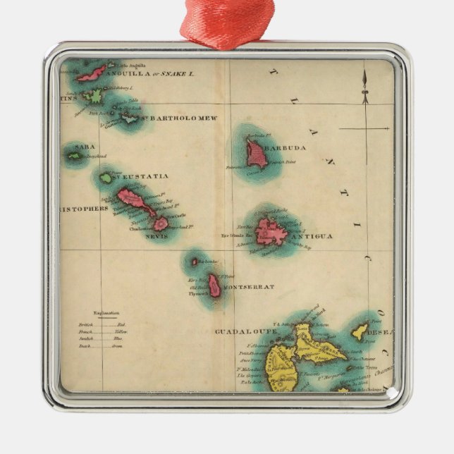 Leeward Islands Metal Ornament (Front)