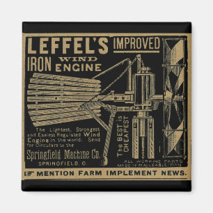 Leffel's Improved Iron Wind Engine Windmill 1885 Magnet