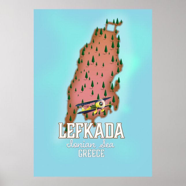 Lefkada Greece travel poster. Poster (Front)