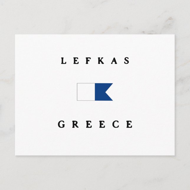 Lefkas Greece Alpha Dive Flag Postcard (Front)