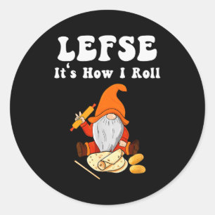 Lefse It's How I Roll Christmas  Classic Round Sticker