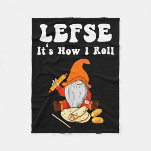 Lefse It's How I Roll Christmas  Fleece Blanket