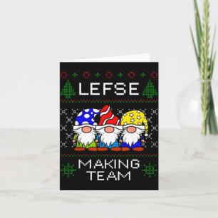 Lefse Making Team Ugly Christmas Sweater  Card