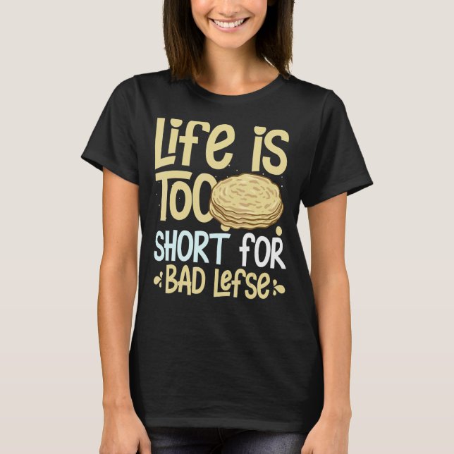 Lefse Norwegian Bread Recipe Maker Flatbread Rolli T-Shirt (Front)