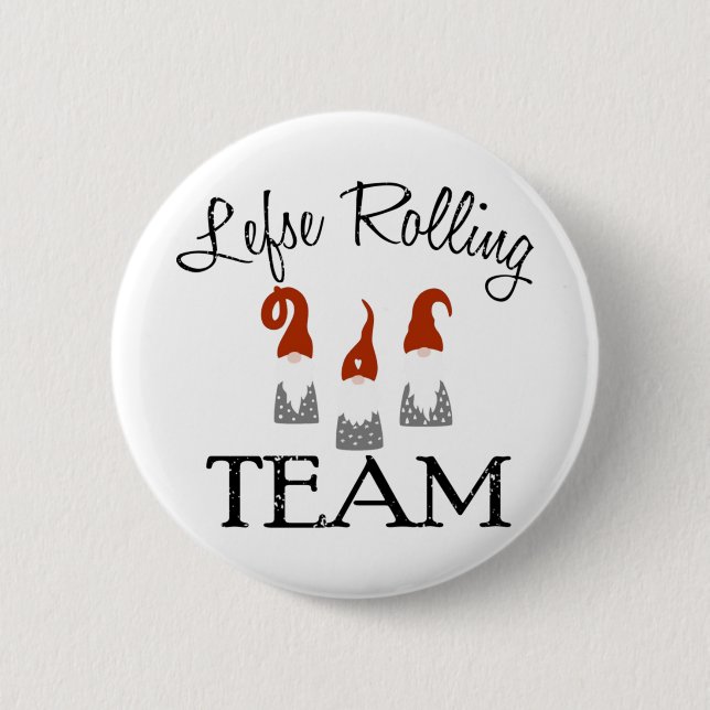 Lefse rolling team christmas costume s girl 6 cm round badge (Front)