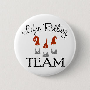 Lefse rolling team christmas costume s girl 6 cm round badge