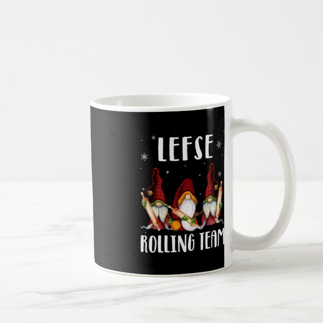Lefse Rolling Team Gnomes Christmas Xmas Plaid Kid Coffee Mug (Right)