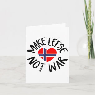Lefse Shirt Gift Norwegian Flag Heart Make Lefse N Card