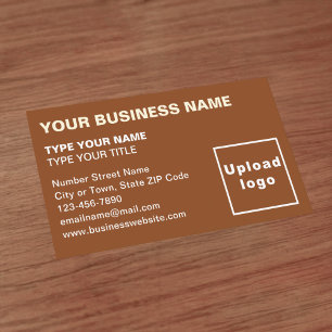 Left Aligned Style Brown Business Card