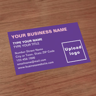 Left Aligned Style Purple Business Card
