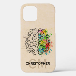 Left And Right Human Brain Personalise iPhone 12 Case