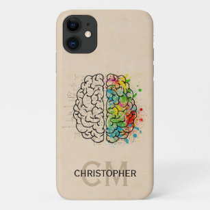 Left And Right Human Brain Personalize Case-Mate iPhone Case