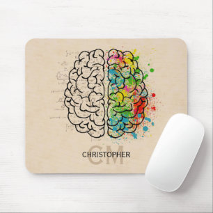 Left And Right Human Brain Personalize Mouse Pad