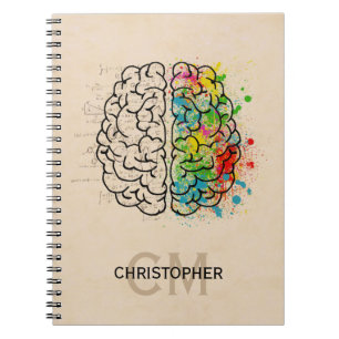 Left And Right Human Brain Personalize Notebook