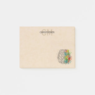 Left And Right Human Brain Personalize Post-it Notes
