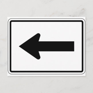 Left Arrow Street Sign Postcard