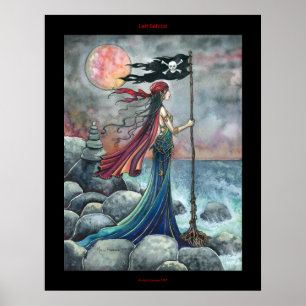 Left behind Gothic Pirate Poster Fantasy Art