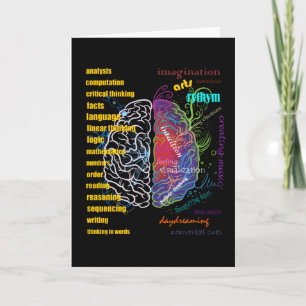 Left Brain Right Brain Hemispheres Card