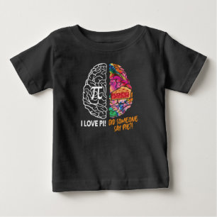 Left Brain Right Brain Pi Baby T-Shirt
