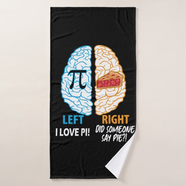 Left Brain Right Brain Pi Bath Towel (Bath Towel)