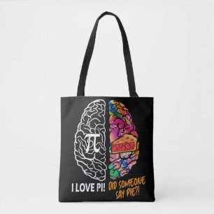Left Brain Right Brain Pi Tote Bag