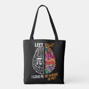 Left Brain Right Brain Pi Tote Bag