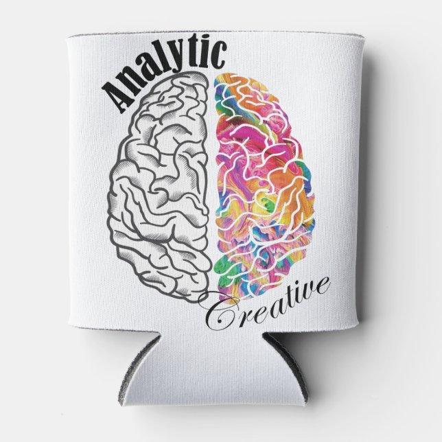 Left Brained Right Brained Analytic Creative Brain Can Cooler (Front)