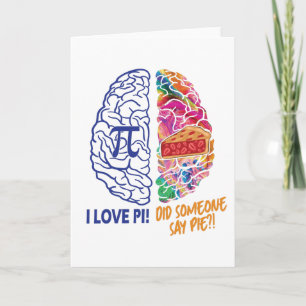 Left Brained Right Brained Funny Pi Card