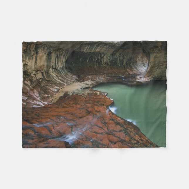 Left Fork | Zion National Park, Utah Fleece Blanket (Front (Horizontal))