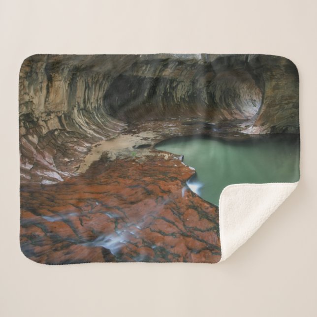 Left Fork | Zion National Park, Utah Sherpa Blanket (Front (Horizontal))