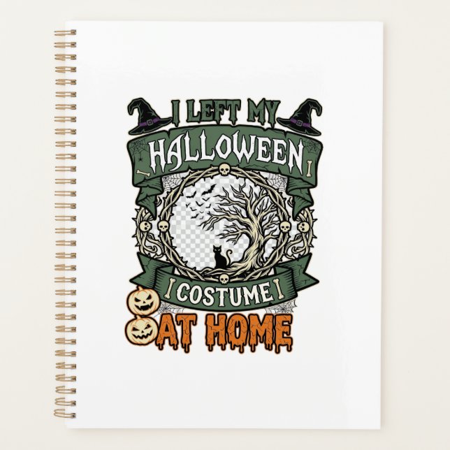 Left Halloween Costume Home Tree Cat Pumpkins_1 Planner (Front)