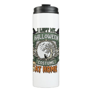 Left Halloween Costume Home Tree Cat Pumpkins_1 Thermal Tumbler