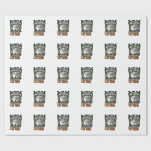 Left Halloween Costume Home Tree Cat Pumpkins_1 Wrapping Paper