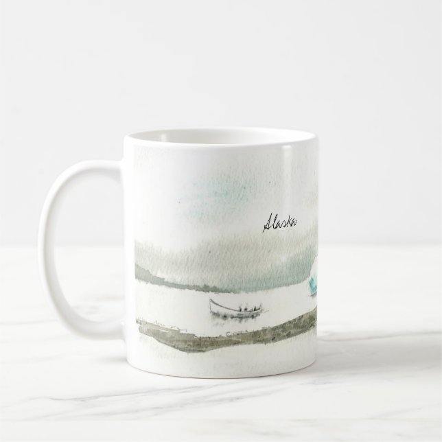Left Handed Alaska Boat Trip Coffee Mug (Left)