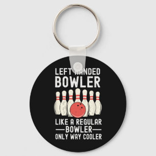 Left Handed Bowler Funny Bowling Player Key Ring