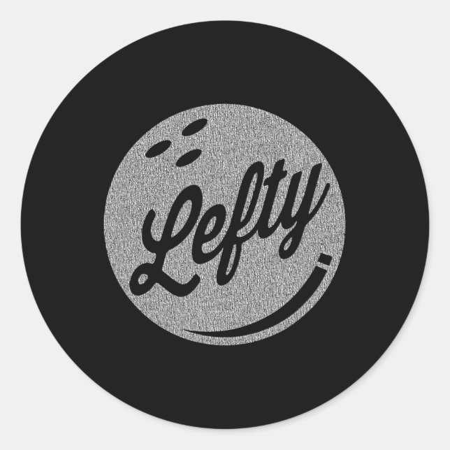 Left Handed Bowler Lefty Bowling  Classic Round Sticker (Front)