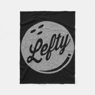 Left Handed Bowler Lefty Bowling  Fleece Blanket