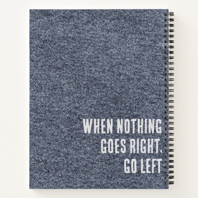 Left-Handed Clever Masculin Notebook (Back)