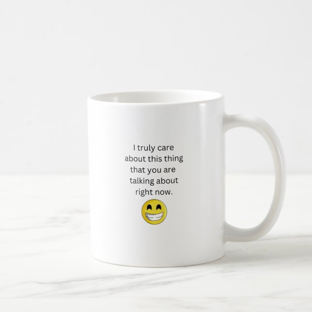 Left-handed funny mug | I care...I don't care (Right)