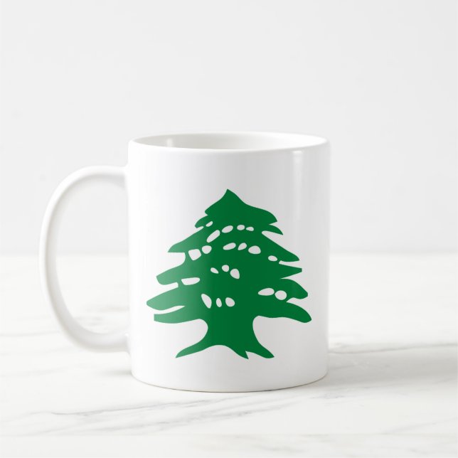 "Left-Handed" Green Lebanon Cedar Coffee Mug (Left)